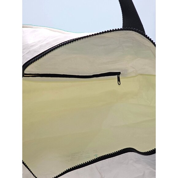 Aloha Collection Women's Aqua White Striped Splash-Proof Tote Bag Sz L 2559 - Picture 11 of 13